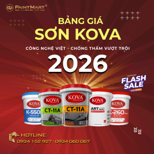 Bảng giá sơn kova mới nhất 2026